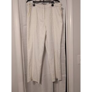 Vtg. Bob Mackie Women's White Checkered Wide Leg Pants Sz  10 Retro Preppy‎
